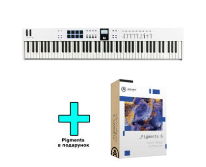 MIDI-клавіатура Arturia KeyLab Essential 88 mk3 (White) + Arturia Pigments