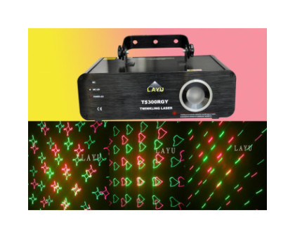 Layu Laser LAYU-T5300RGY 300mW RG Мерехтлива зірка, зелений рухомий лазер