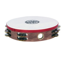 GON BOPS HEADED WOOD TAMBOURINE DOUBLE ROW JINGLES