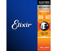 Струни для електрогітари Elixir Nanoweb Nickel Plated Steel 12002, 9-42